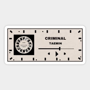 Taemin - Criminal Song Label Sticker